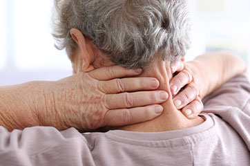 patient needing neck pain treatment in Orange